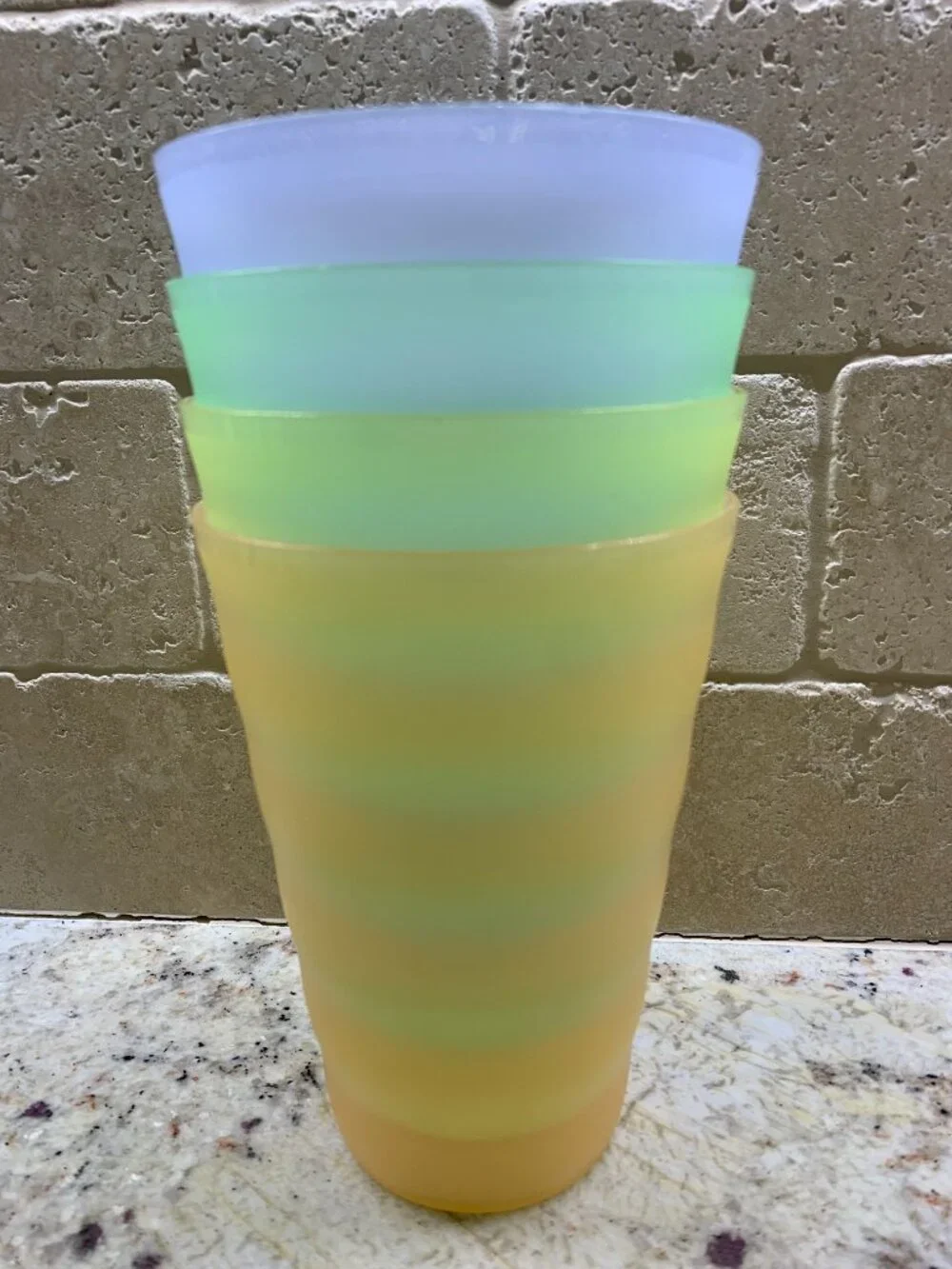 Tupperware Cups - Set of 4 - 3515A 500 ML Drinking Cup Multi-Colored